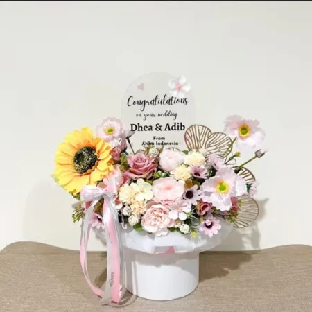 Bloom Box Akrilik Ucapan Wedding Sukamara